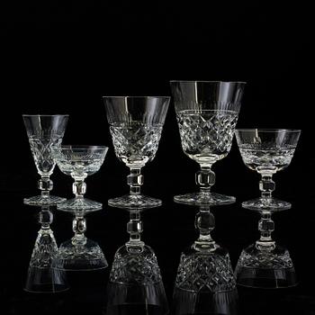 A 58 pcs glass service, probably Åfors glasbruk, circa 1960s.