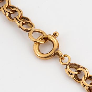 COLLIER, 18K guld, doserad Bismarcklänk.