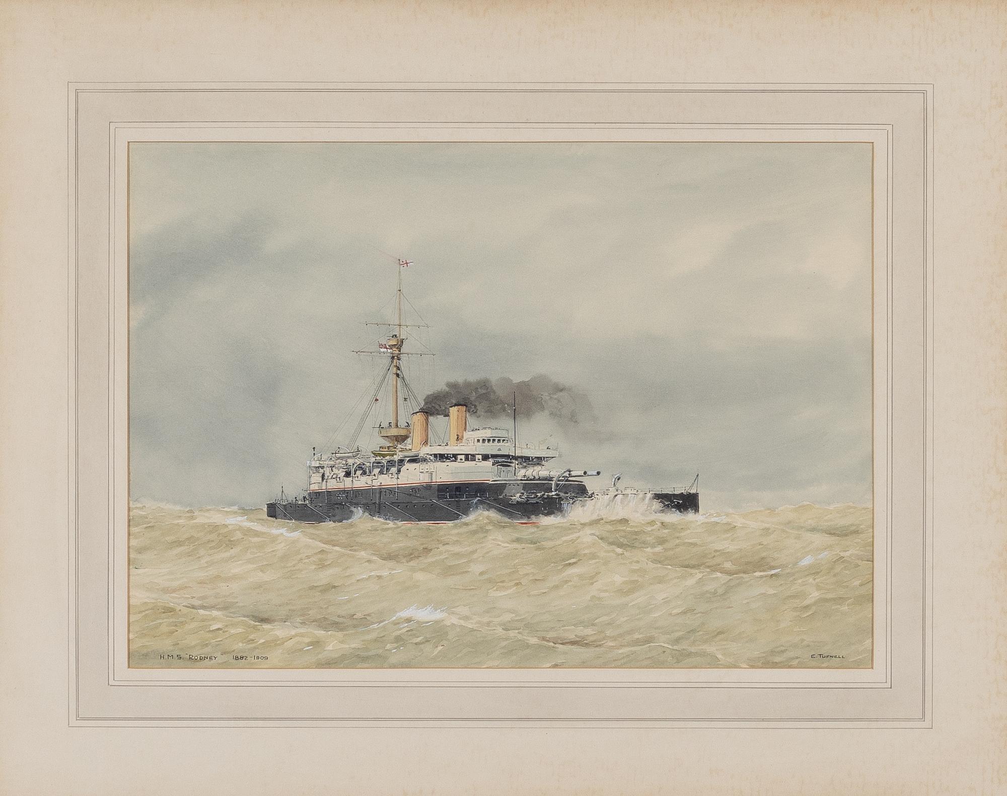 Eric Erskine Cambell Tufnell, H M S "Rodney" 1982-1909.