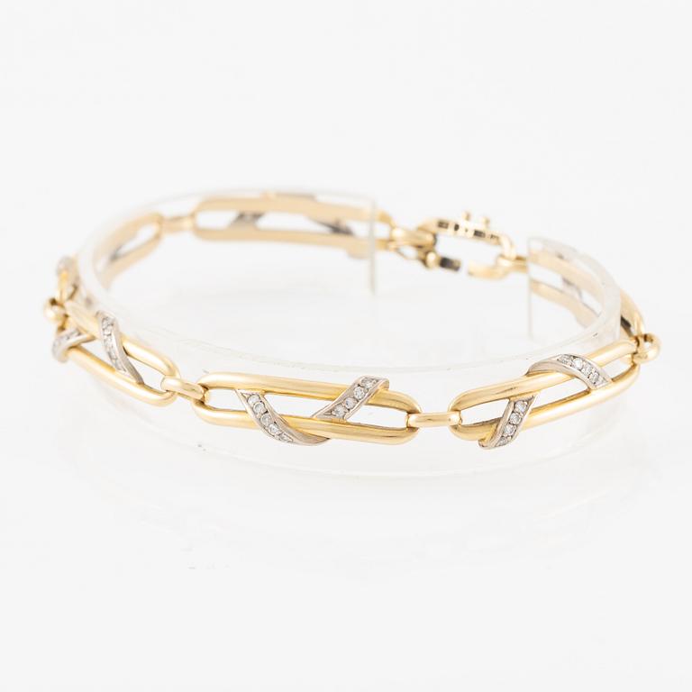 Bracelet, Engelbert, 18K gold and white gold with brilliant-cut diamonds.