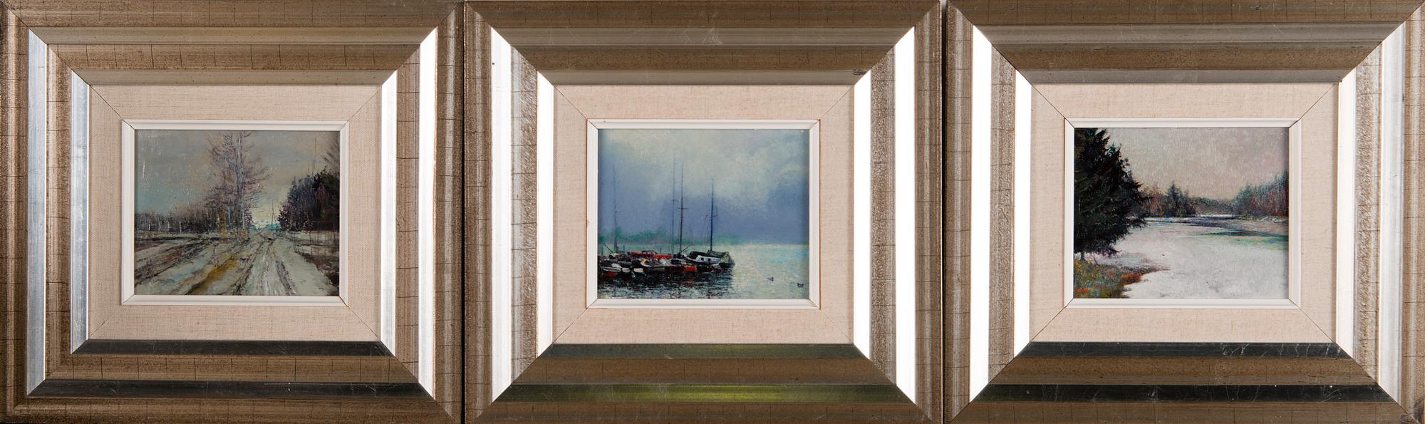 GEORG ENGESTRÖM, 3 pieces, 1983, signed on the back.