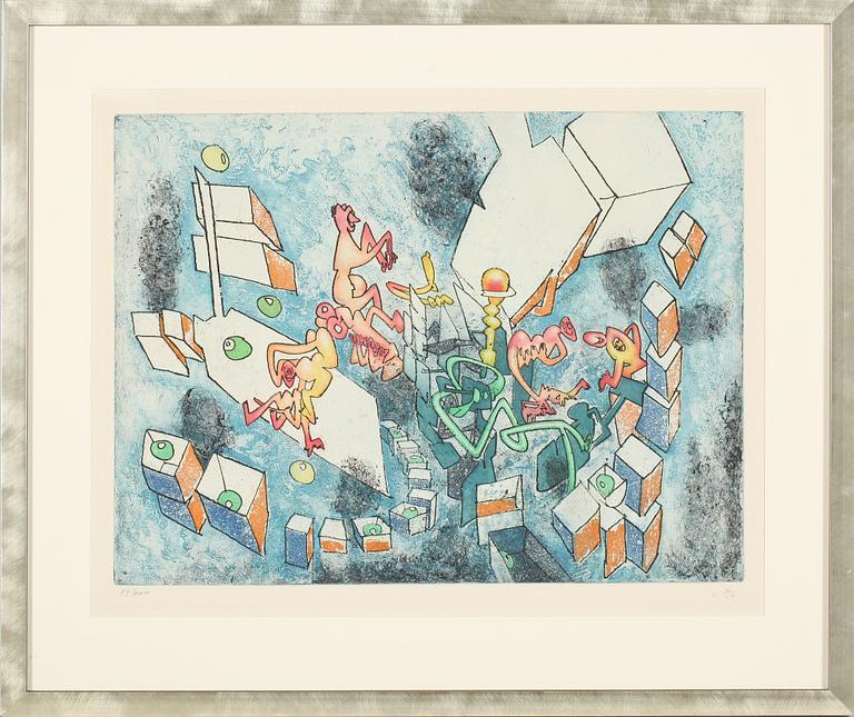ROBERTO MATTA, färgetsning, monogramsignerad och numrerad 89/100.