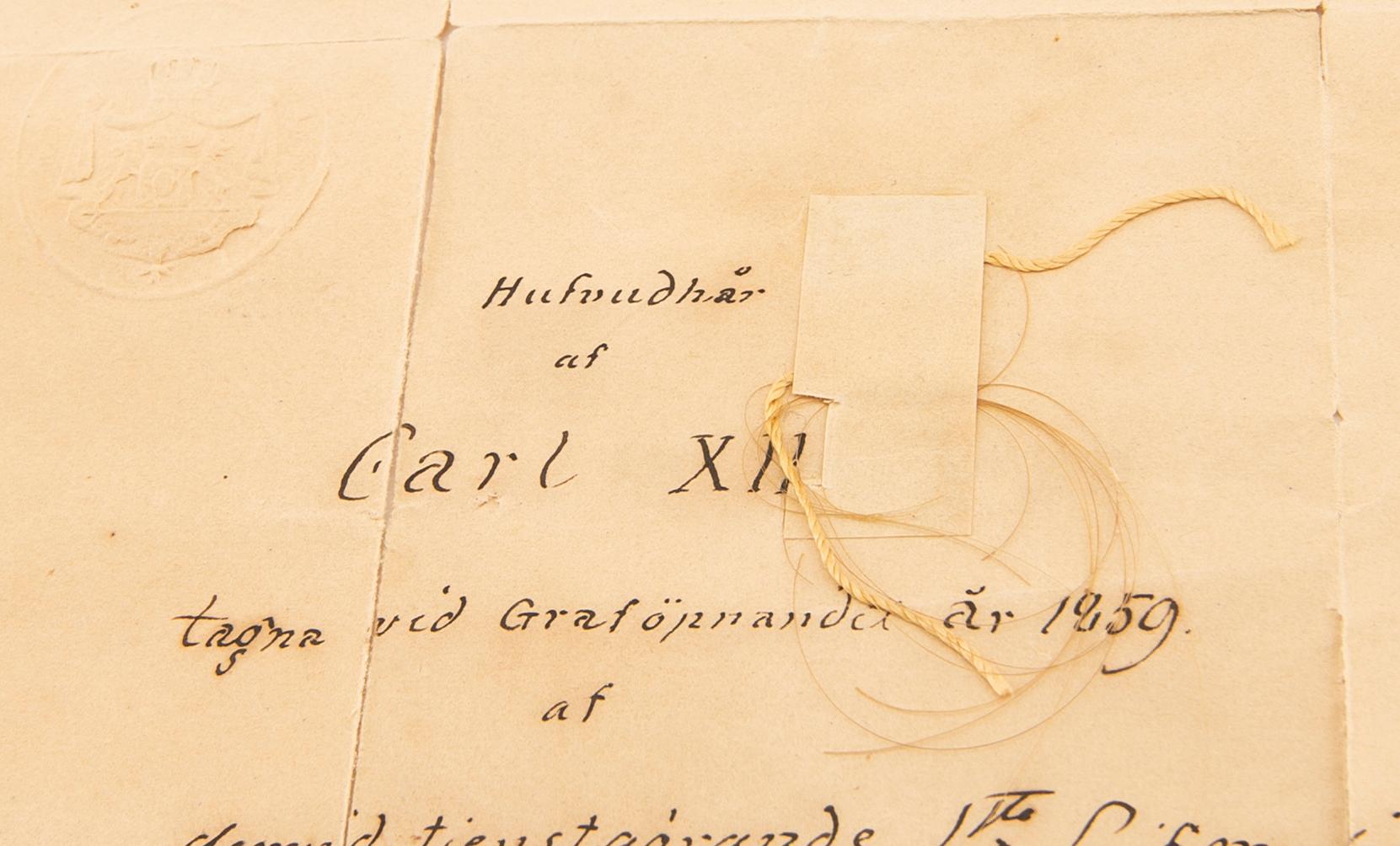 King Charles XII's lock of hair.