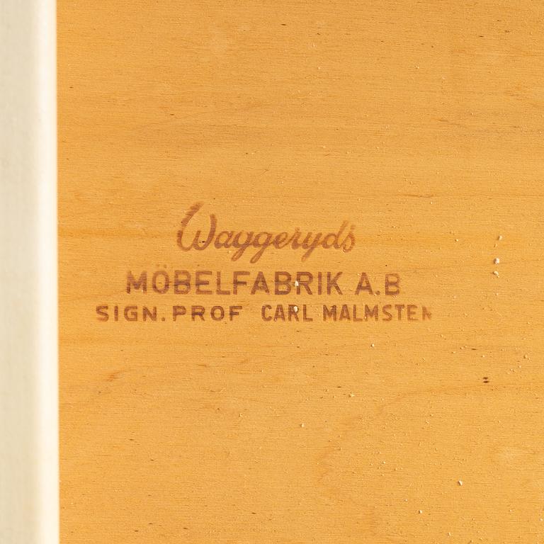 Carl Malmsten, a dining table with six chairs, end of the 20th century.