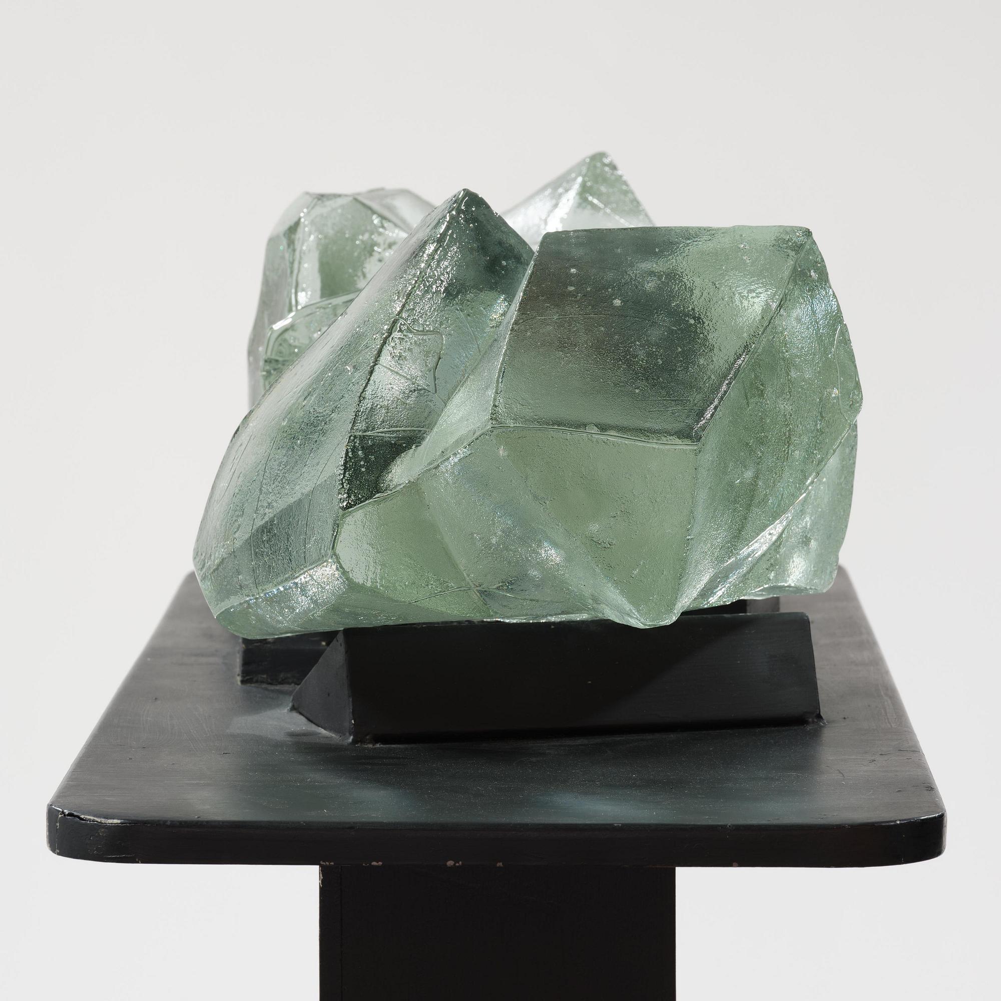 Edvin Öhrström, a cast glass sculpture, Lindshammar Glassworks.