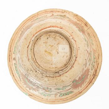 Skålfat, tre stycken, porslin. Kina, 1600-tal.