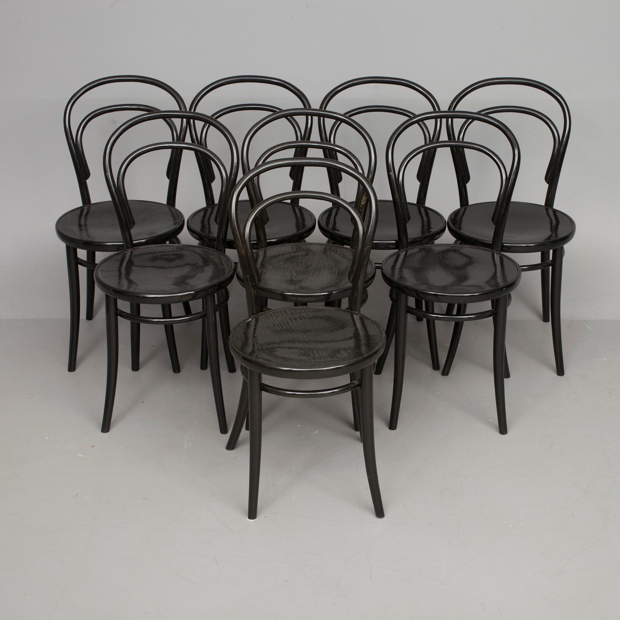 CAFÉSTOLAR, 8 st, Ligna, Tjeckoslovakien 1900-talets slut.