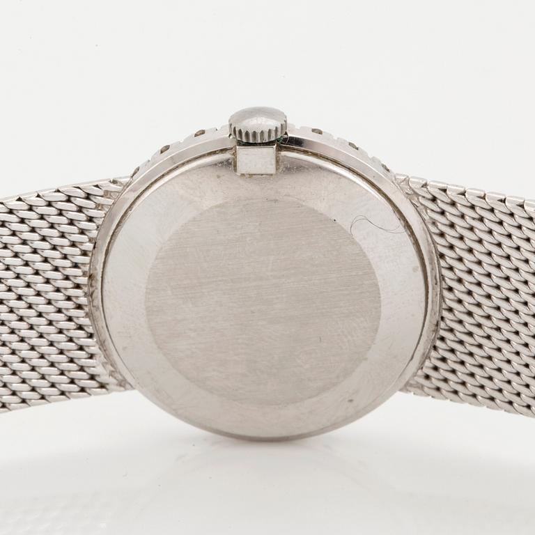 LADIES' WRIST WATCH, 18K white gold with small diamonds 8/8.