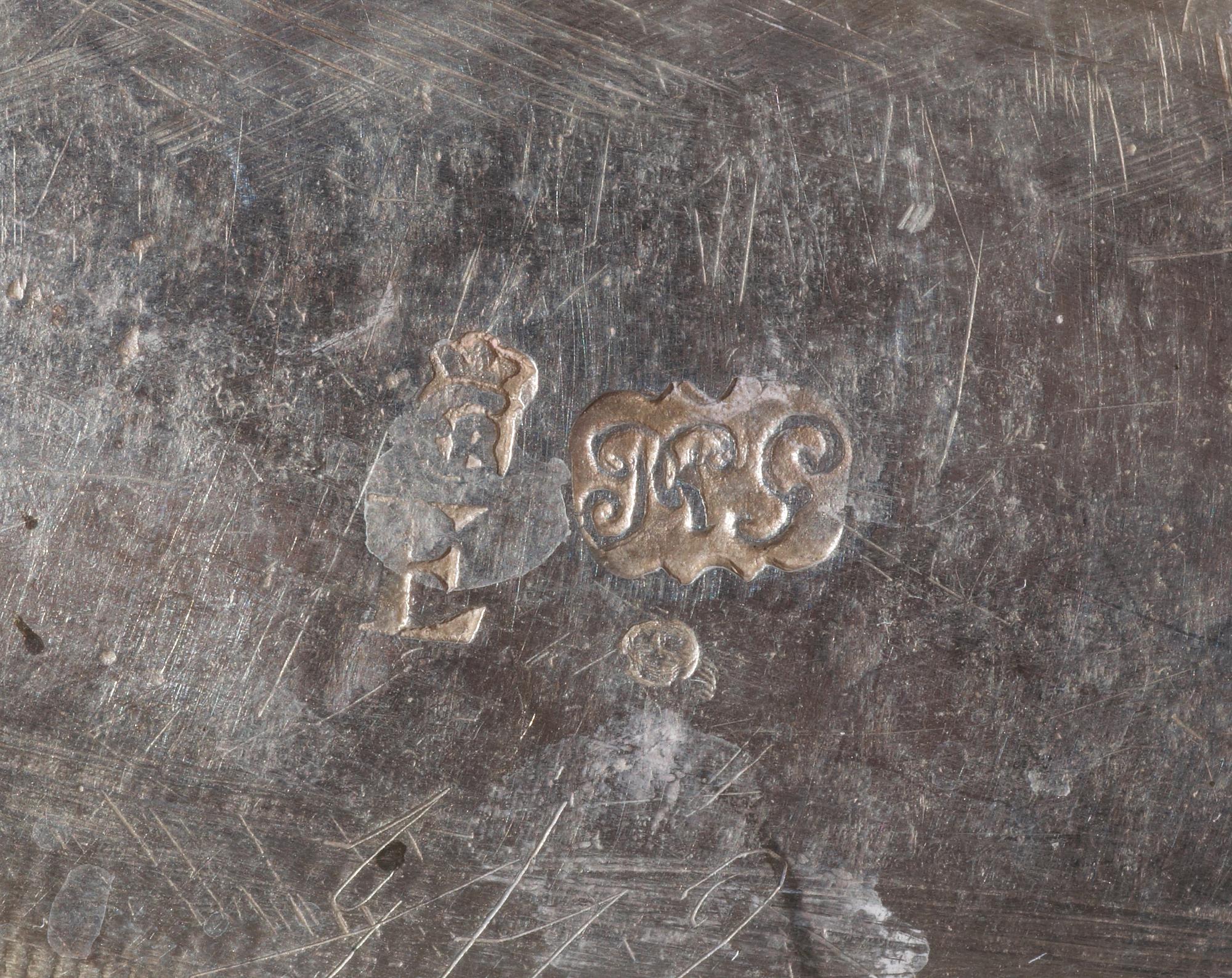 A Swedish 18th century silver coffee-pot, makers mark of Mathias Grahl, Gothenburg 1764.