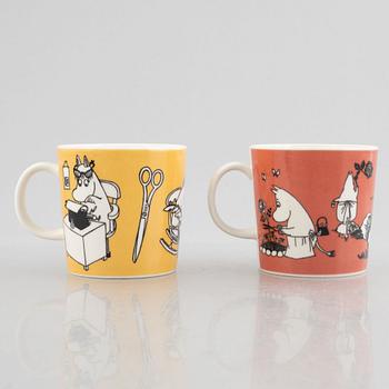 Two Moomin mugs, Arabia, Finland, 1990-1999.