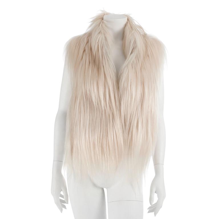 MAISON MARTIN MARGIELA, a white goathair vest.Size 1.