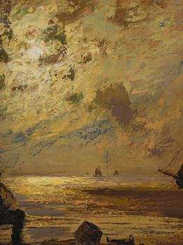 Louis Douzette, Coastal landscape.