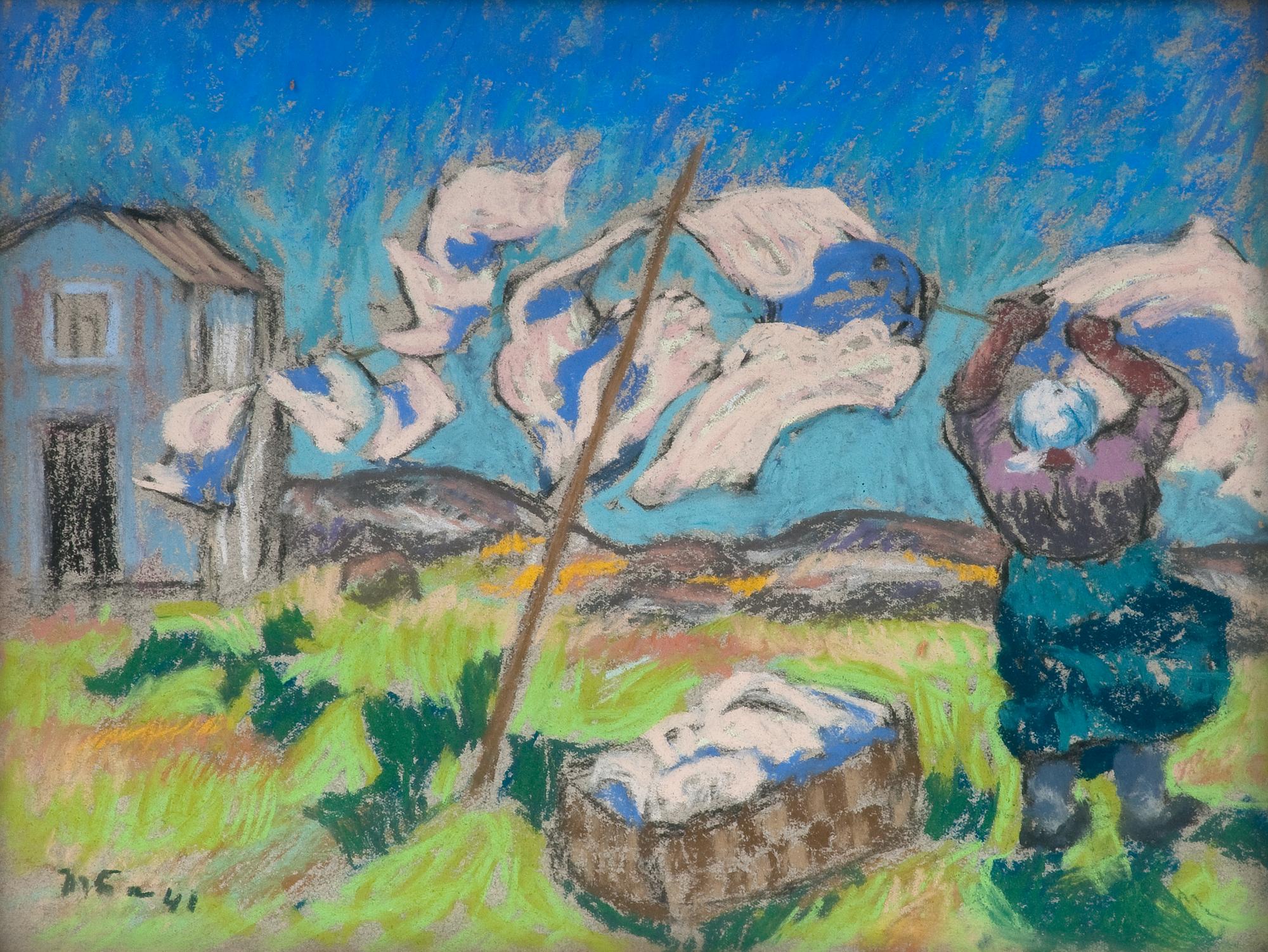 Marcus Collin, DRYING THE LAUNDRY.