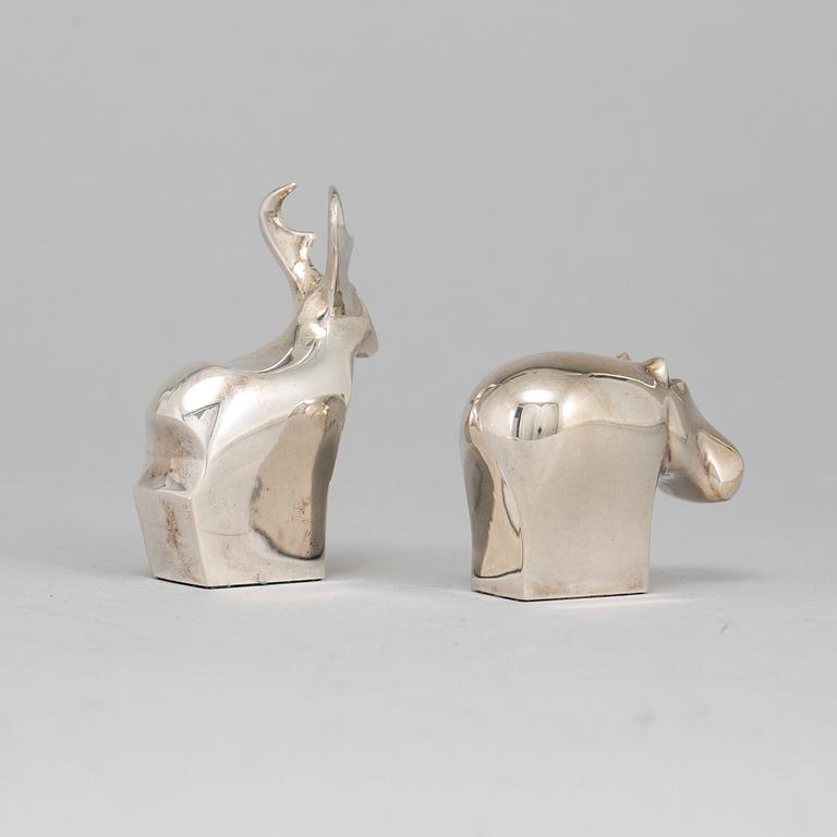 Two silver plated figurines, incl. Gunnar Cyrén, Dansk Designs, Japan.