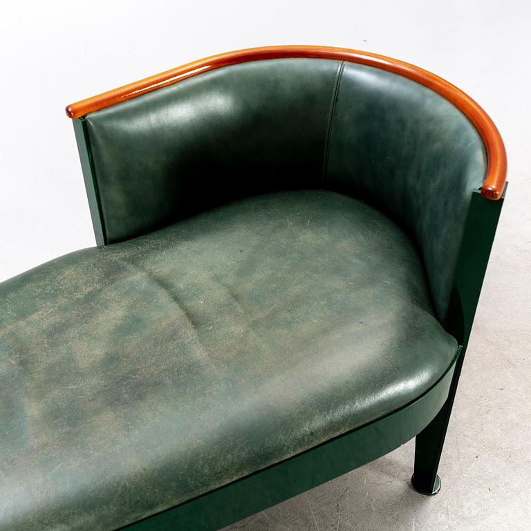 Mats Theselius, a metal and leather "Canapé" chaise longue from Källemo later part of the 20th century.