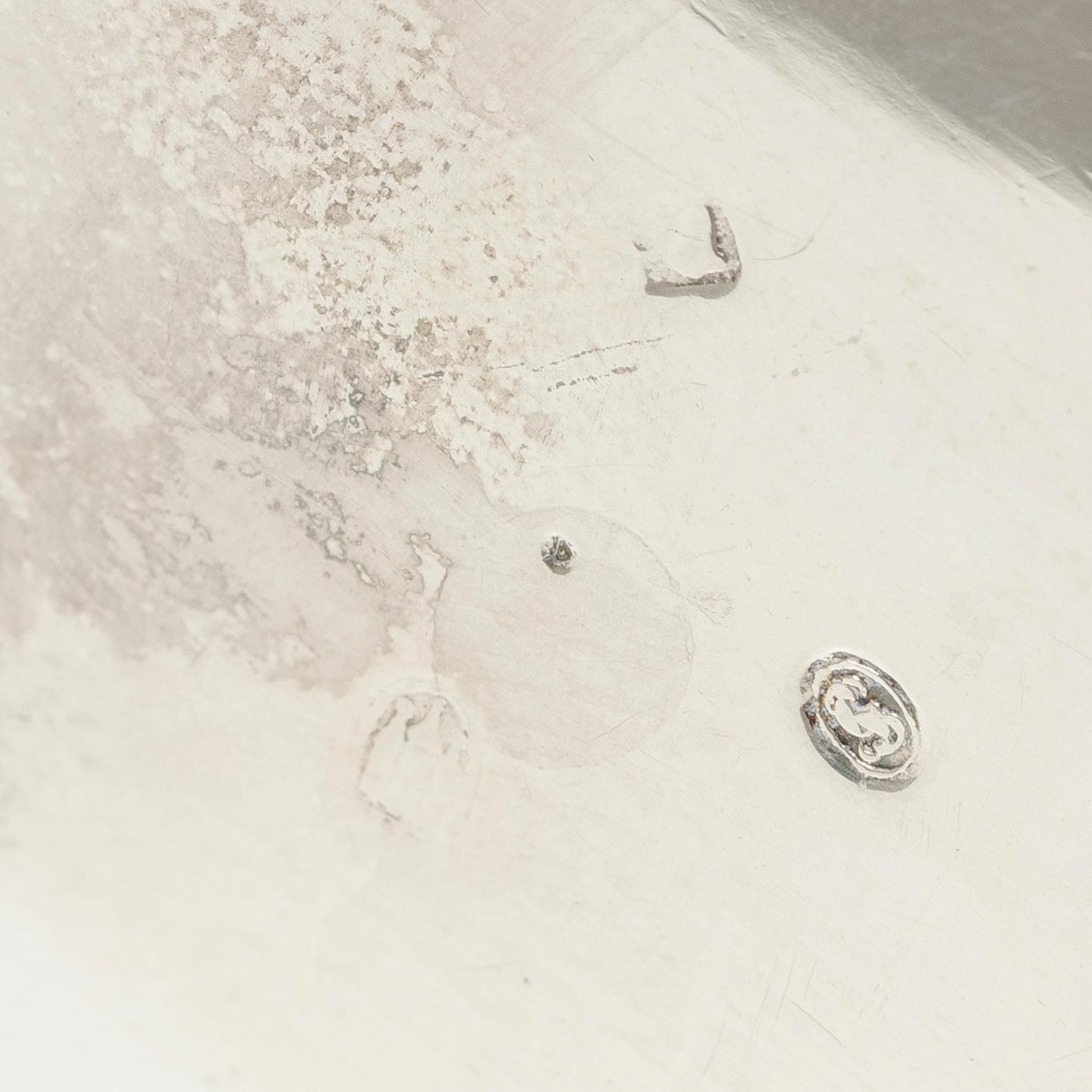 A Danish silver sugar bowl and cream jug.
