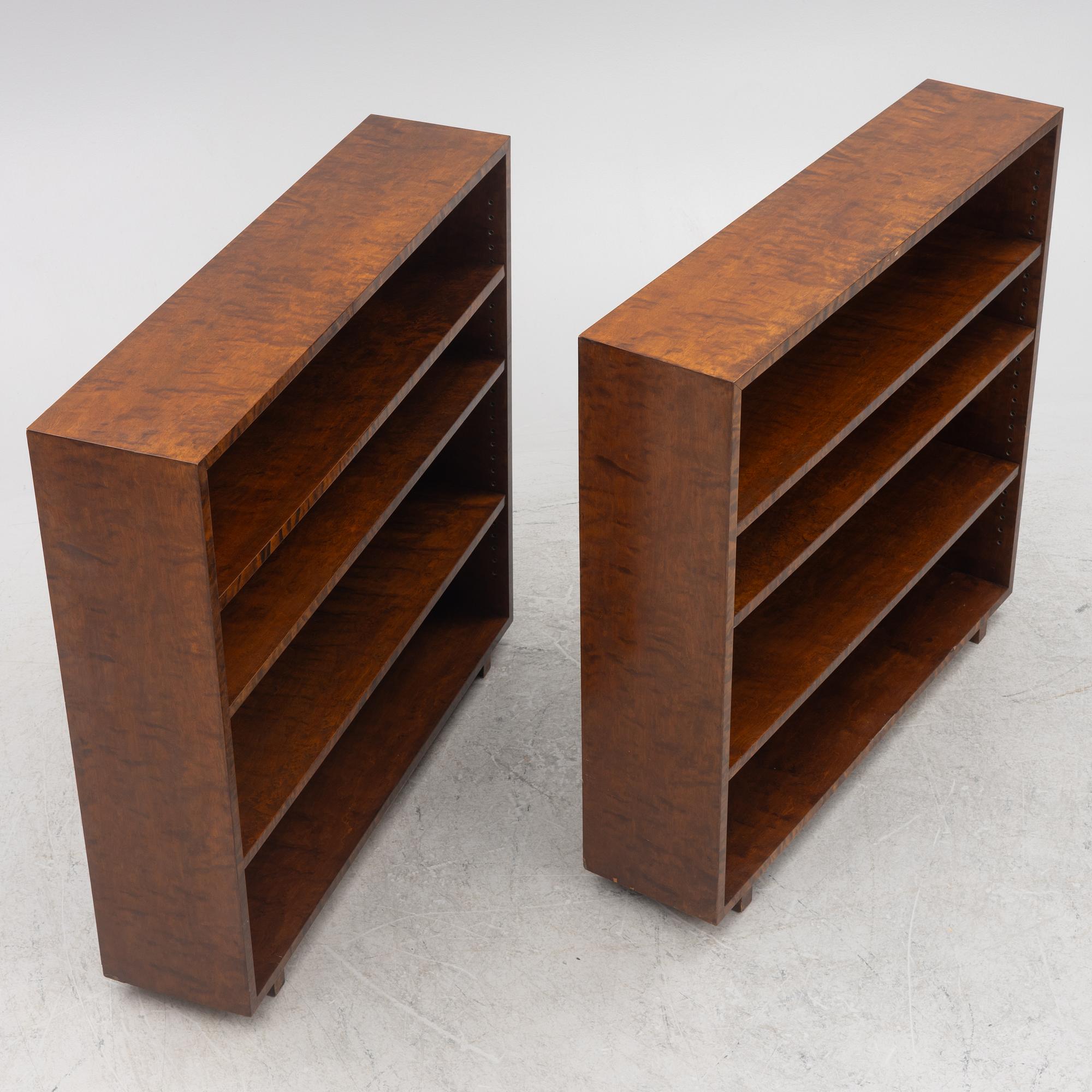 A pair of bookcases, 1930s.