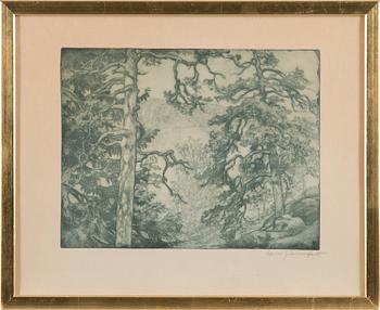 EERO JÄRNEFELT, etching, signed.