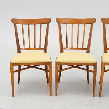 Nordiska Kompaniet, chairs, 4 pcs, Swedish Modern, 1947.