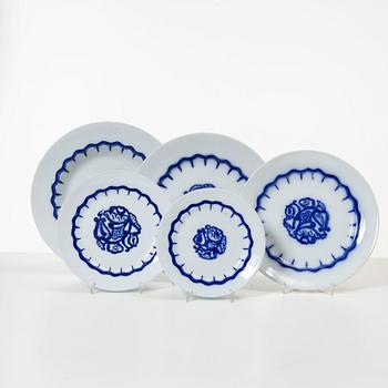 Wilhelm Kåge, service, 84 pieces, "Liljeblå", Gustavsberg.