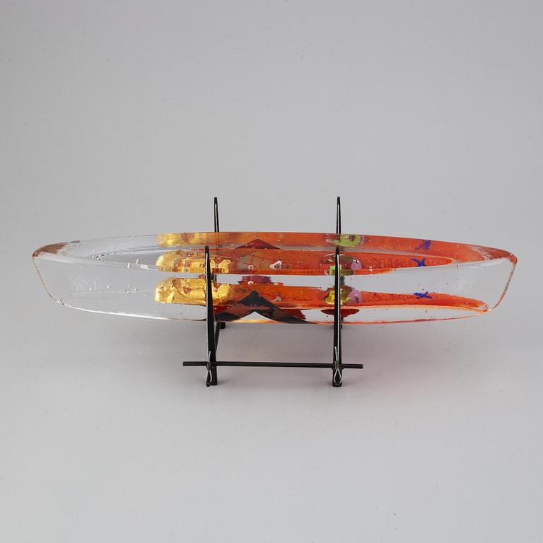 Bertil Vallien, sculpture, glas, signed B. Vallien 7531891 Kosta Boda Unique.
