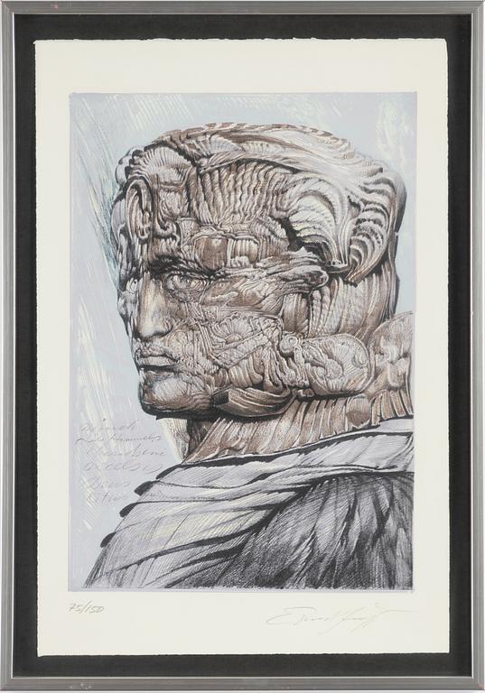 Ernst Fuchs, "Beneath the tree", mapp.  + två inramade.
