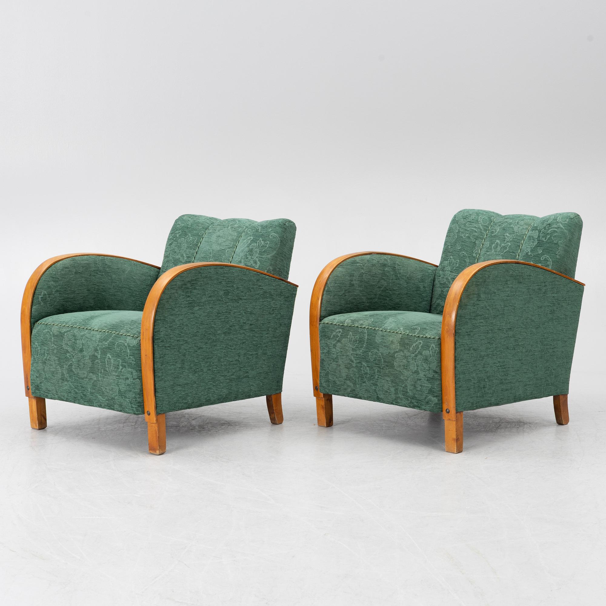 Armchairs, a pair, functionalism, 1930s.