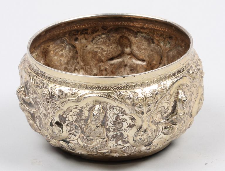 SKÅL, silver, sydostasien, 1900-tal.