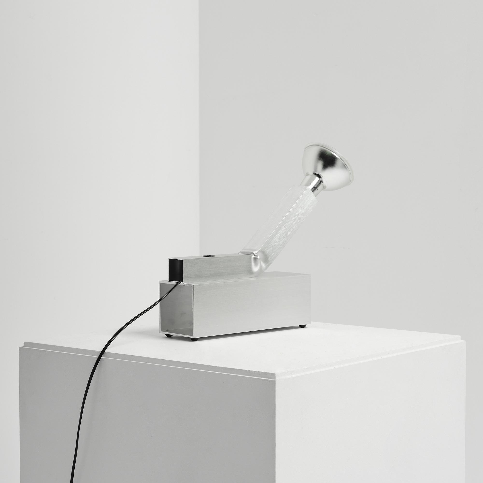 David Taylor, a unique table lamp, "Aluminium Table Lamp #3", Studio Mellösaverken, Sweden, 2025.
