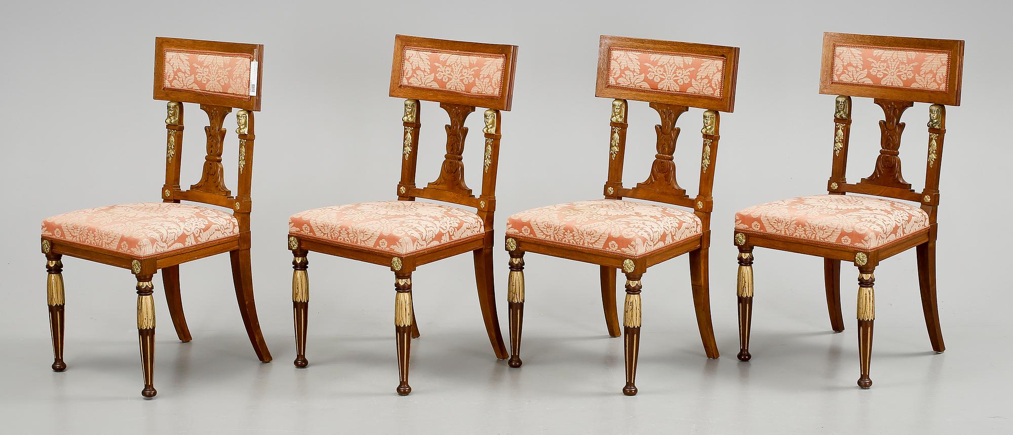 STOLAR, 4 st, empirestil, omkring 1900.