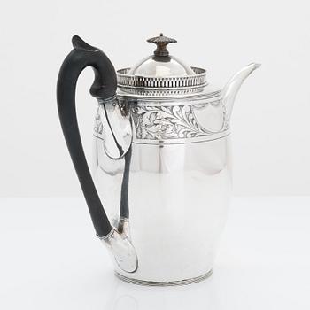 A Danish Late-Gustavian silver coffee pot, assay master mark of Fredrik Fabricius (1787-1823), Copenhagen.