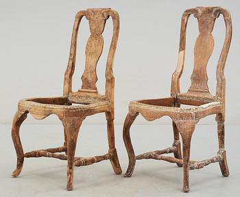 STOLAR, 2 st, senbarock, 1700-tal.