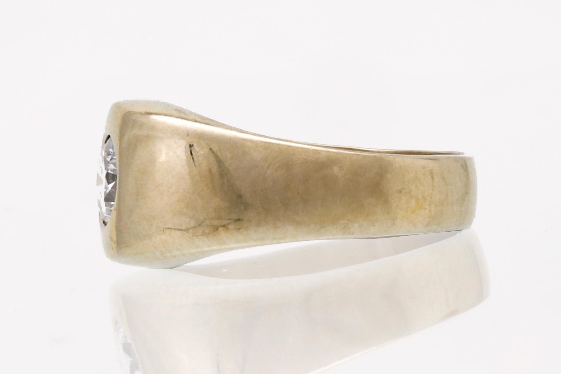 Ring 18K whitegold 1 brillian-cut diamond approx 0,50 ct,
approx G-H VS.