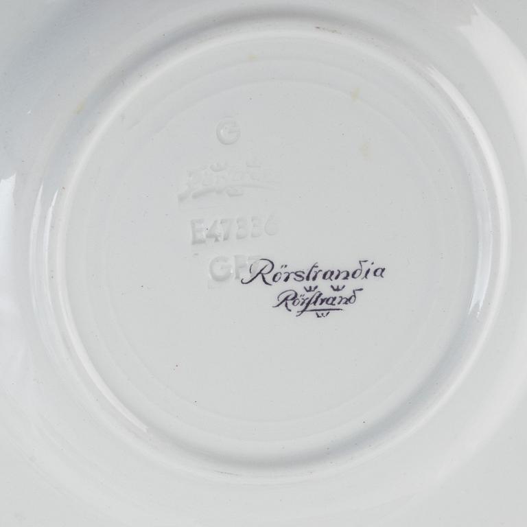 A 68-piece 'Rörstrandia' faience service, Rörstrand, first half of the 20th Century.
