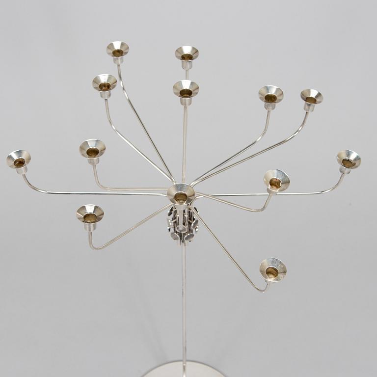 Tapio Wirkkala, kandelaber "TW412", silver Kultakeskus, Tavastehus 1985.