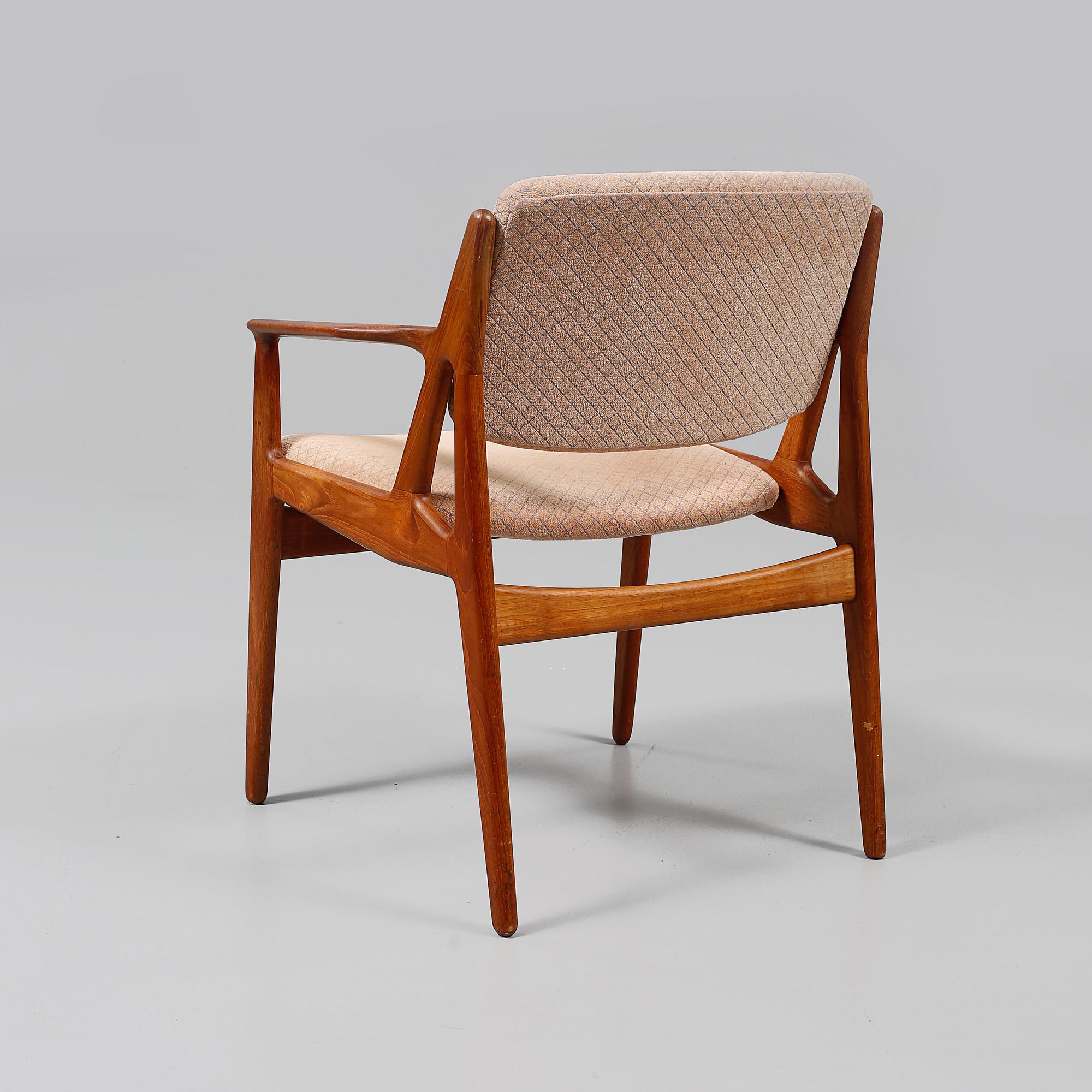 STOLAR, 5 st, samt KARMSTOL, "Ellen", Anton Borg och Arne Vodder, VAMO, Danmark, 1960-tal.