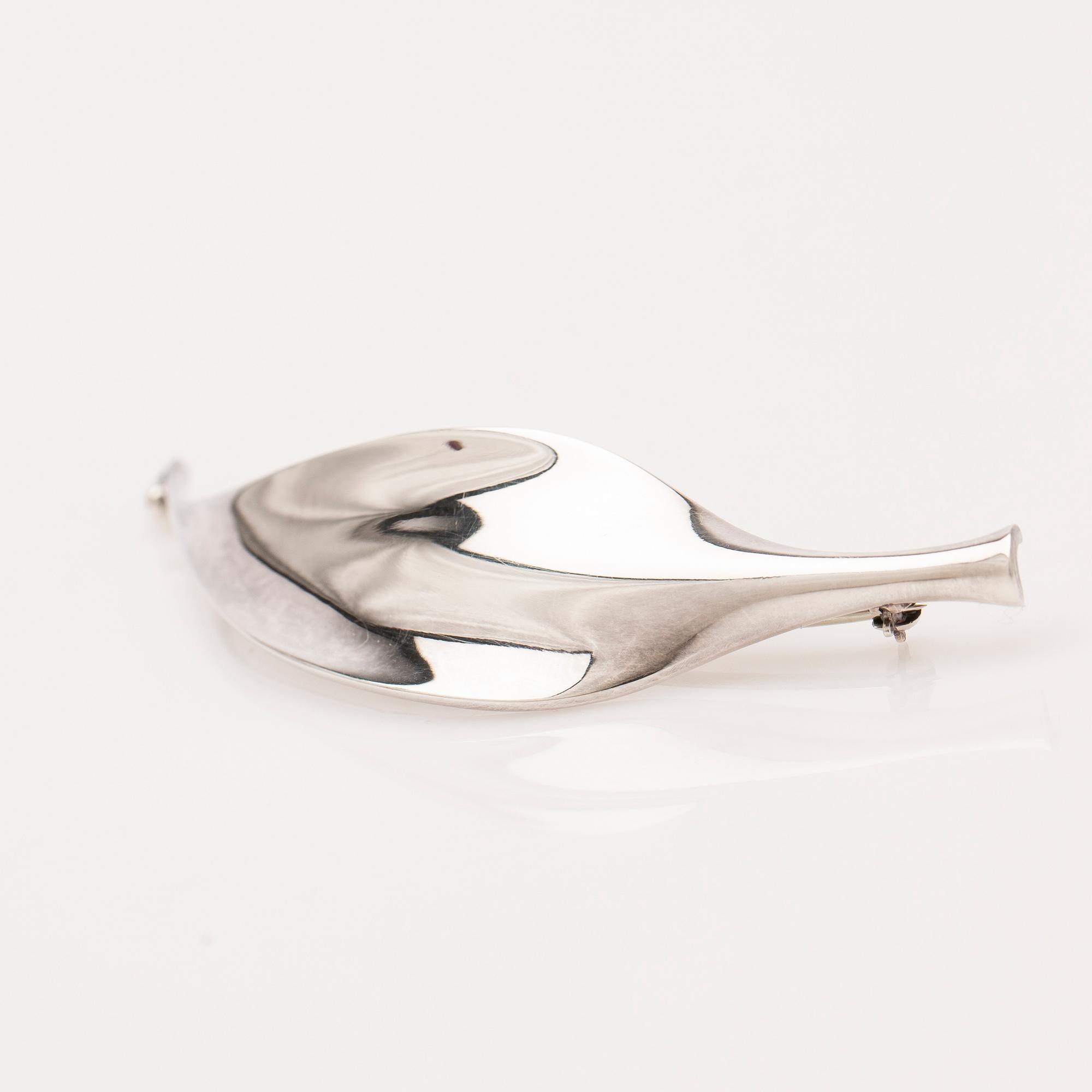 Vivianna Torun Bülow-Hübe, brosch, silver, Goerg Jensen, Danmark.