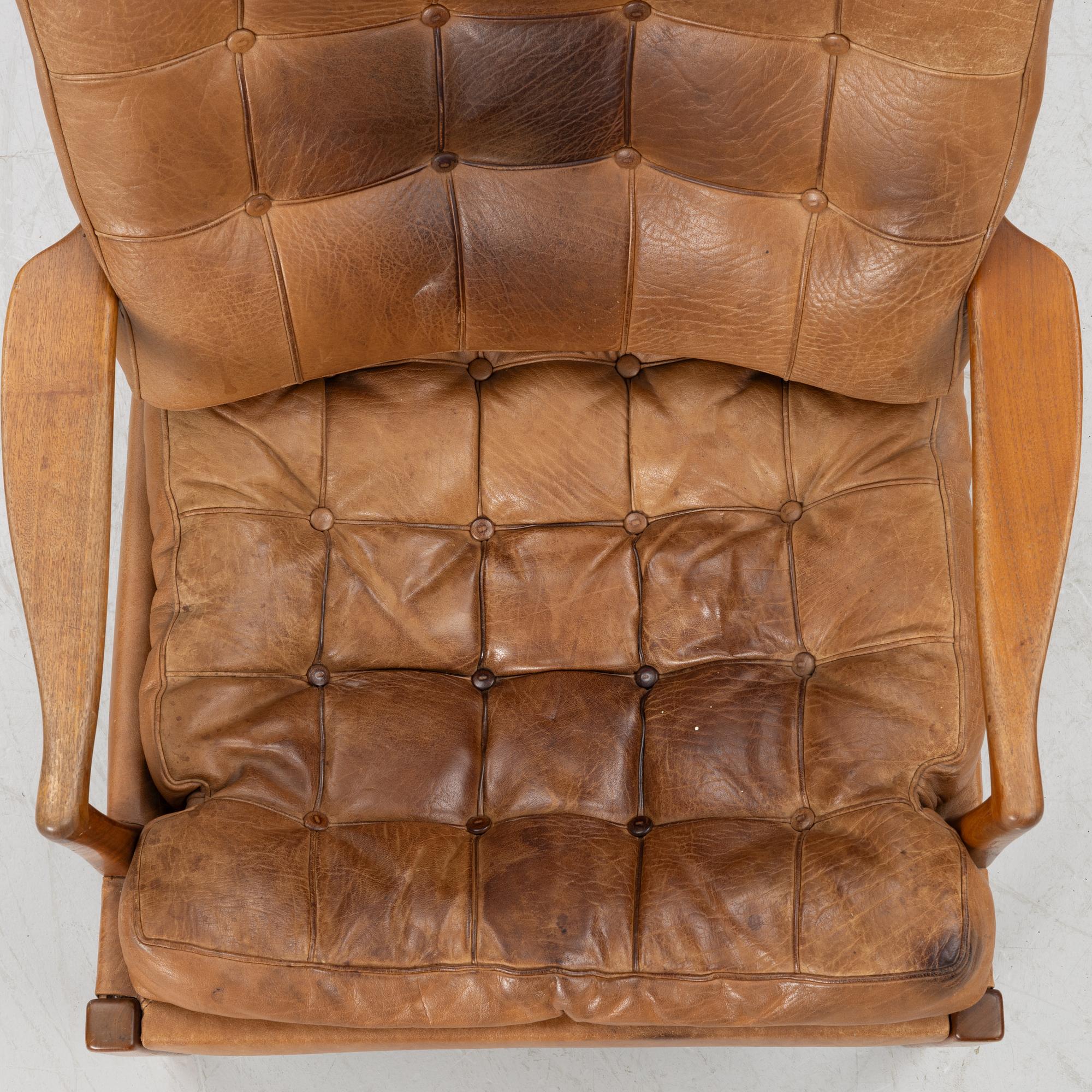 Arne Norell, a pair of "Löven" armchairs, Norell Möbler AB, Sweden, 1960's.
