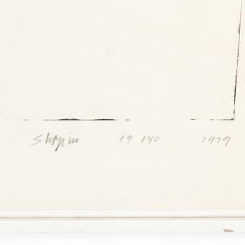 JOEL SHAPIRO, seriegrafi, signerad, numrerad 19/40, daterad 1979.
