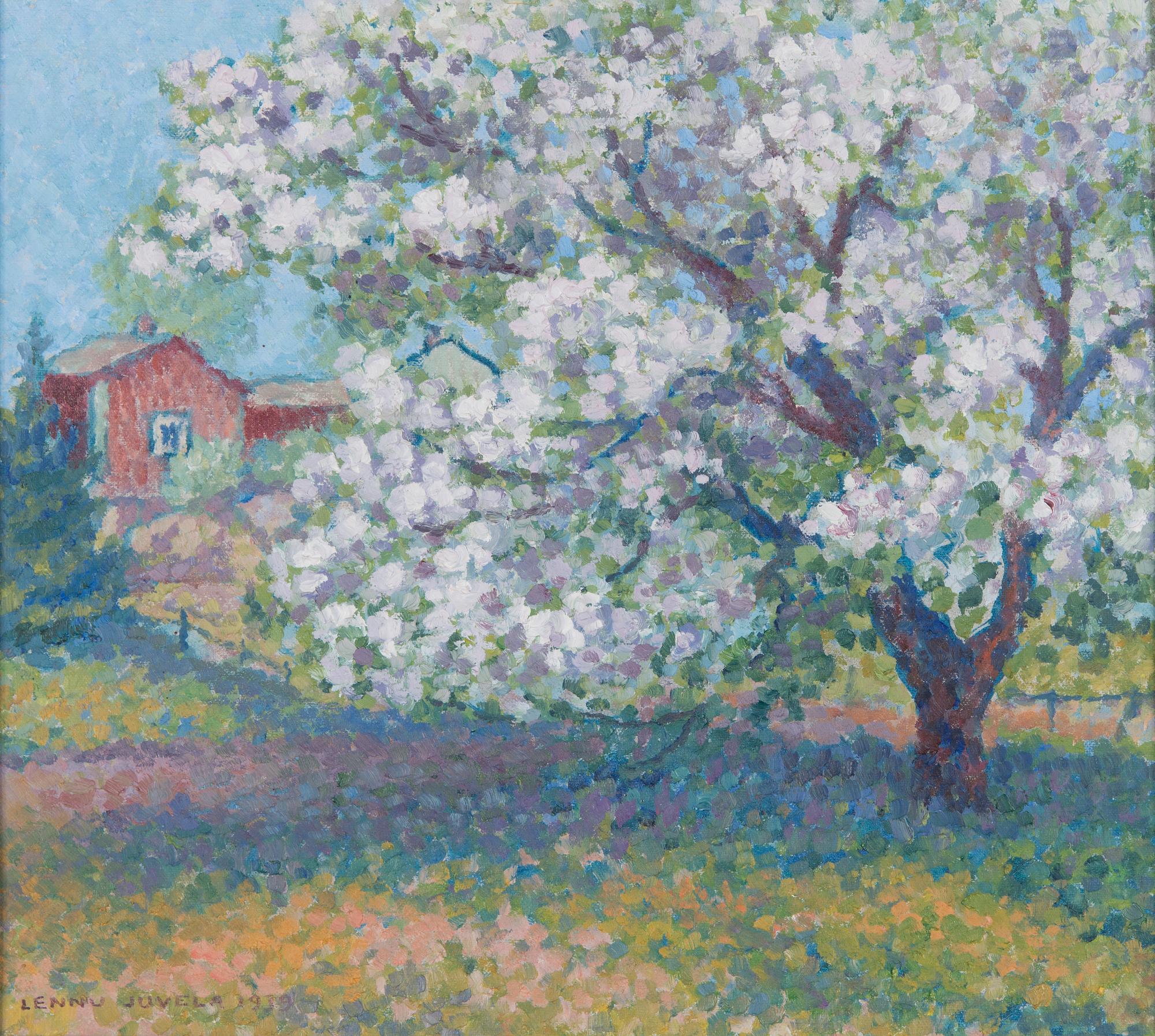 Lennu Juvela, Blommande äppelträd.