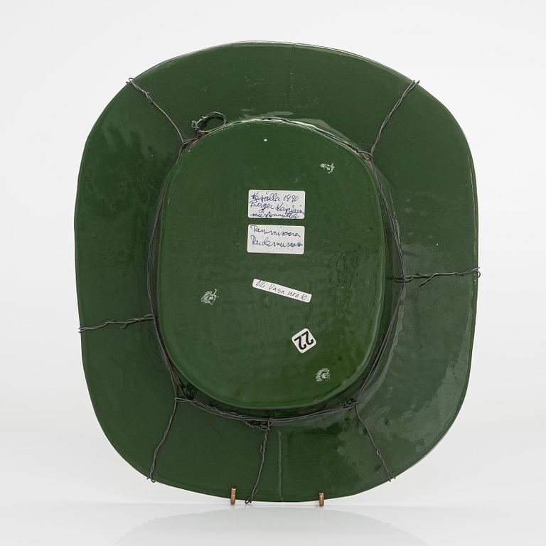 Birger Kaipiainen, a 1960's stoneware relief signed Kaipiainen, Arabia.