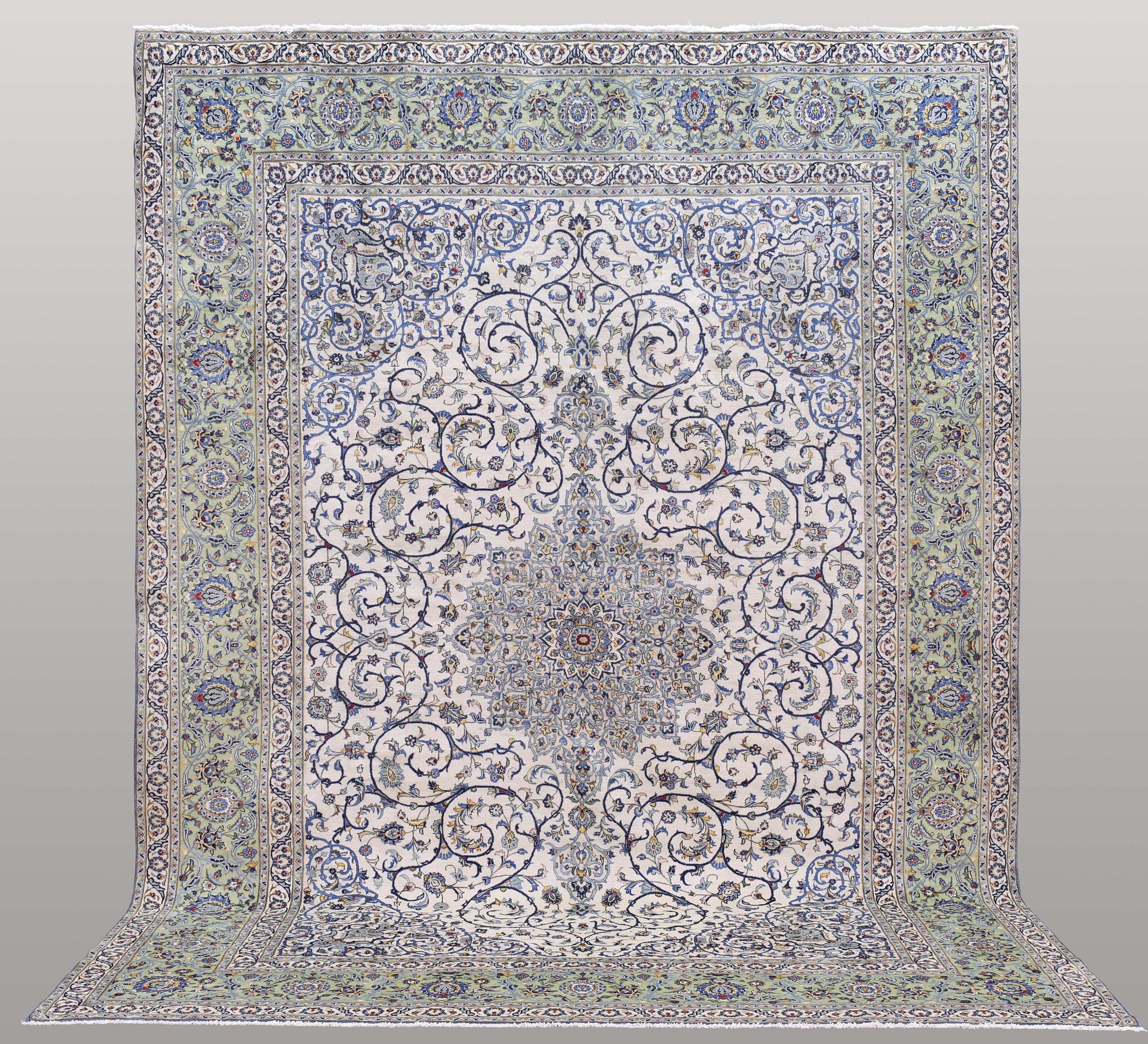 A carpet, Keshan, ca 406 x 300 cm.