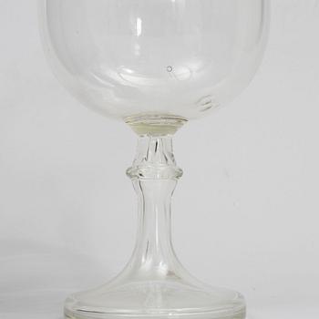 A glass fish-bowl, Sweden, 19th century.