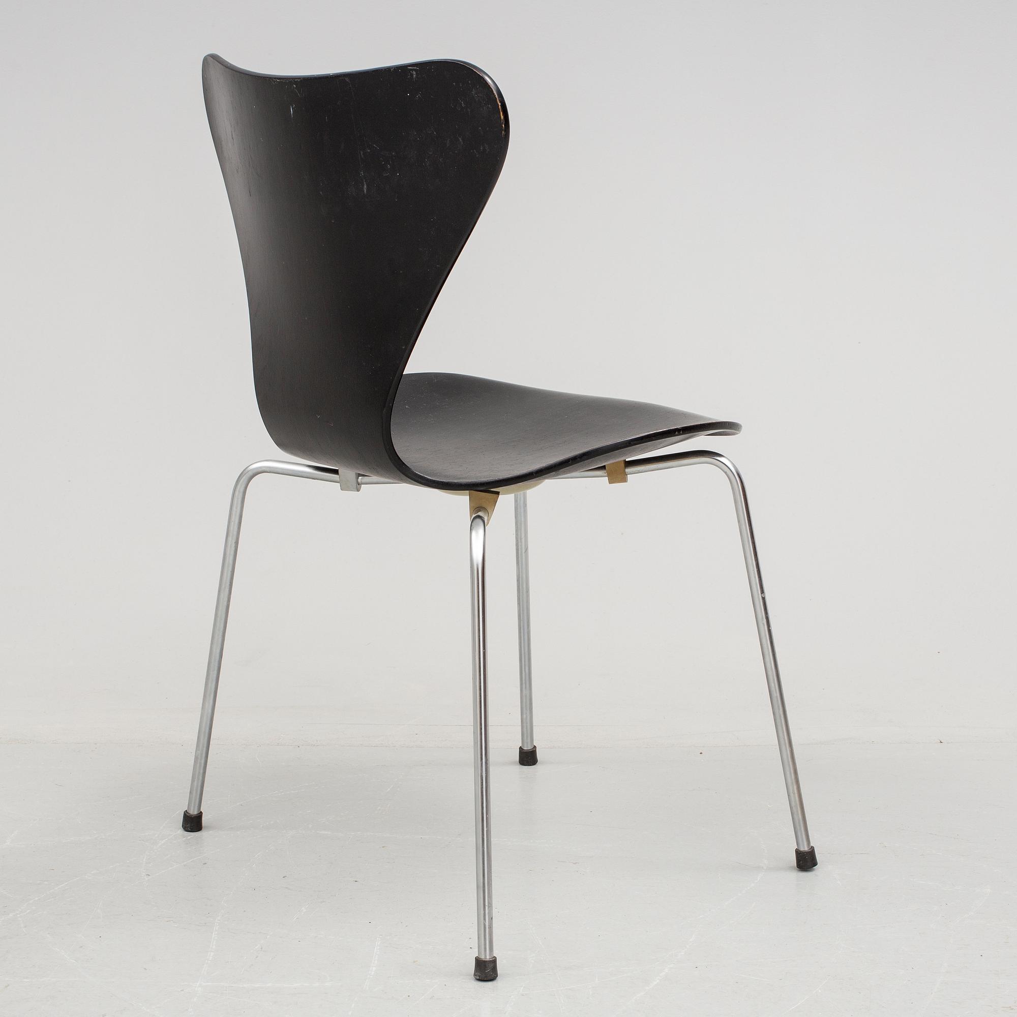 STOL, "Sjuan", Arne Jacobsen för Fritz Hansen, Danmark 1968.