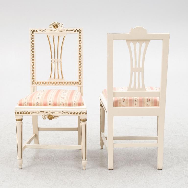 Chairs, 6 pcs, Lindome, early 19th century.