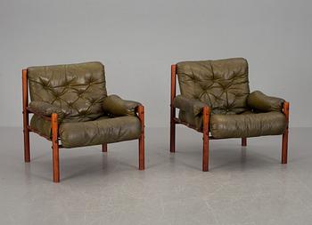 FÅTÖLJER, ett par, Arne Norell, Norell Möbler.