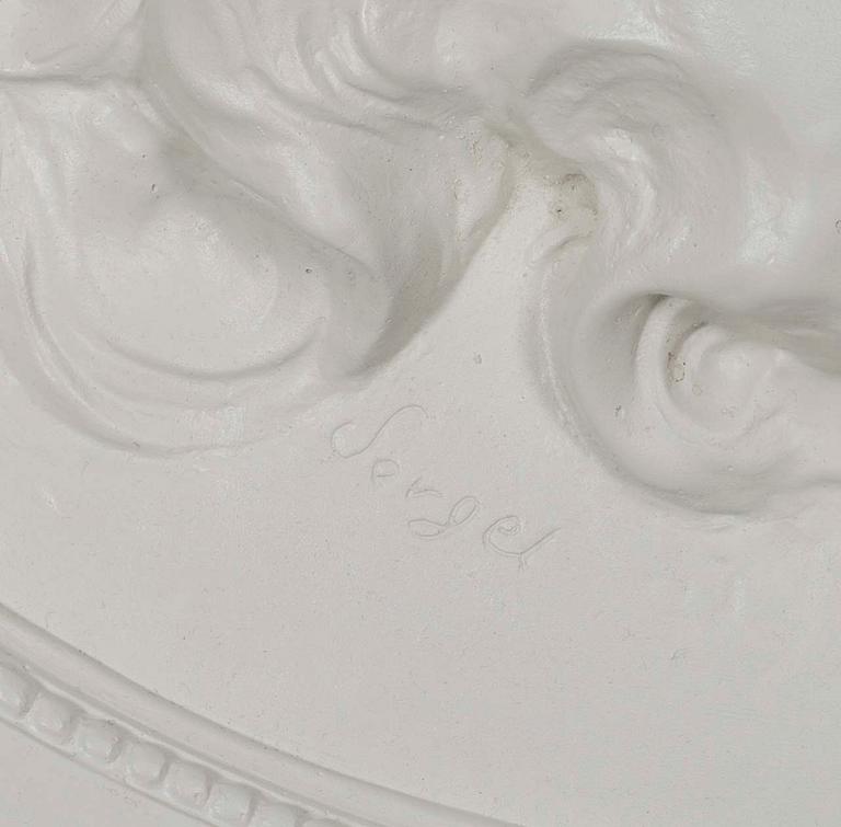 JOHAN TOBIAS SERGEL, efter, väggrelief, gips, 1900-talets senare hälft.