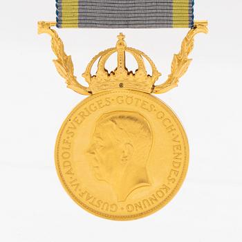 Gustav VI Adolf, Medalj, guld, 1956.