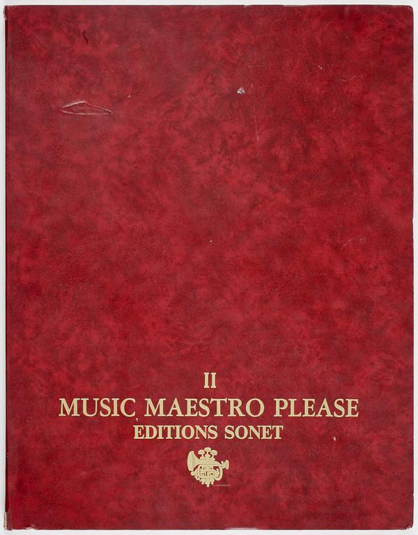 MAPP, 9 grafiska blad, "Music Maestro Please II", utgivna av Editions Sonet, Stockholm, 1981. Sign o numr 65/75.
