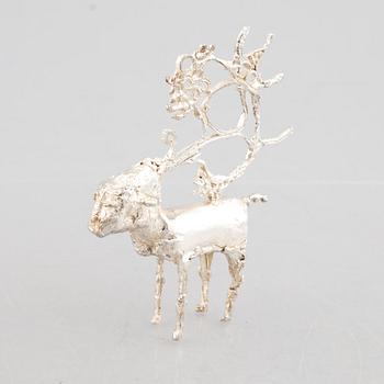 A sterling silver sculpture, mark of Lars Arby, Gothenburg, Sweden 1982.